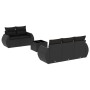 6-piece garden sofa set and black synthetic rattan cushions by , Garden sets - Ref: Foro24-3221094, Price: 422,47 €, Discount: %