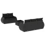 6-teiliges Gartensofa-Set und schwarze synthetische Rattankissen von , Gartensets - Ref: Foro24-3221094, Preis: 481,75 €, Rab...