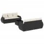 7-teiliges Garten-Essset und schwarze Kissen aus synthetischem Rattan von , Gartensets - Ref: Foro24-3221105, Preis: 485,51 €...
