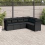 6-teiliges Gartensofa-Set und schwarze synthetische Rattankissen von , Gartensets - Ref: Foro24-3249514, Preis: 397,18 €, Rab...