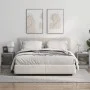 Nachttische mit Glastüren 2 Einheiten grau Sonoma 35x37x42 cm von , Nachttische - Ref: Foro24-836354, Preis: 40,78 €, Rabatt: %