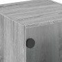 Nachttische mit Glastüren 2 Einheiten grau Sonoma 35x37x42 cm von , Nachttische - Ref: Foro24-836354, Preis: 41,13 €, Rabatt: %