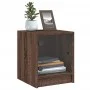 Nachttische mit Glastüren, 2 Einheiten, braune Eiche, 35 x 37 x 42 cm von , Nachttische - Ref: Foro24-836356, Preis: 40,78 €,...