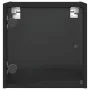 Bedside tables with glass doors 2 pcs black 35x37x35 cm by , Nightstands - Ref: Foro24-836465, Price: 54,21 €, Discount: %