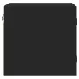 Bedside tables with glass doors 2 pcs black 35x37x35 cm by , Nightstands - Ref: Foro24-836465, Price: 54,21 €, Discount: %