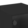 Bedside tables with glass doors 2 pcs black 35x37x35 cm by , Nightstands - Ref: Foro24-836465, Price: 54,21 €, Discount: %