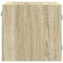 Nachttische mit Glastüren 2 Einheiten Sonoma-Eiche 35x37x35 cm von , Nachttische - Ref: Foro24-836467, Preis: 59,44 €, Rabatt: %