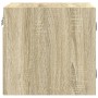 Nachttische mit Glastüren 2 Einheiten Sonoma-Eiche 35x37x35 cm von , Nachttische - Ref: Foro24-836467, Preis: 60,33 €, Rabatt: %