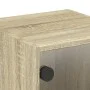 Nachttische mit Glastüren 2 Einheiten Sonoma-Eiche 35x37x35 cm von , Nachttische - Ref: Foro24-836467, Preis: 59,44 €, Rabatt: %