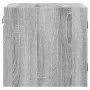 Mesitas noche con puertas vidrio 2 uds gris Sonoma 35x37x35 cm de , Mesitas de noche - Ref: Foro24-836473, Precio: 54,01 €, D...