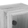 Nachttische mit Glastüren 2 Einheiten grau Sonoma 35x37x35 cm von , Nachttische - Ref: Foro24-836473, Preis: 54,75 €, Rabatt: %