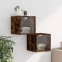 Glass door nightstands 2 pcs smoked oak 35x37x35 cm by , Nightstands - Ref: Foro24-836471, Price: 50,59 €, Discount: %