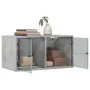 Betongrauer Wandschrank mit Glastüren, 68,5 x 37 x 35 cm von , Schließfächer und Lagerschränke - Ref: Foro24-836503, Preis: 5...