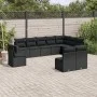 Garden sofa set 10 pieces with black synthetic rattan cushions by , Modular outdoor sofas - Ref: Foro24-3251442, Price: 626,8...
