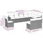 Garden sofa set 10 pieces with black synthetic rattan cushions by , Modular outdoor sofas - Ref: Foro24-3251442, Price: 626,8...