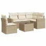 Garden sofa set with cushions 6 pieces beige synthetic rattan by , Garden sets - Ref: Foro24-3218968, Price: 426,91 €, Discou...