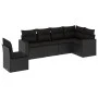 Set de sofás de jardín 6 piezas y cojines ratán sintético negro de , Conjuntos de jardín - Ref: Foro24-3219015, Precio: 411,5...