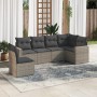 6-teiliges Gartenmöbel-Set und graue synthetische Rattankissen von , Gartensets - Ref: Foro24-3219020, Preis: 369,95 €, Rabat...