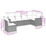 6-teiliges Gartenmöbel-Set und graue synthetische Rattankissen von , Gartensets - Ref: Foro24-3219020, Preis: 369,95 €, Rabat...