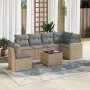 7-piece garden sofa set and beige synthetic rattan cushions by , Garden sets - Ref: Foro24-3219029, Price: 441,53 €, Discount: %