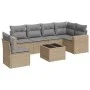 7-piece garden sofa set and beige synthetic rattan cushions by , Garden sets - Ref: Foro24-3219029, Price: 441,53 €, Discount: %