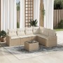 Set sofás de jardín 7 piezas y cojines ratán sintético beige de , Conjuntos de jardín - Ref: Foro24-3219008, Precio: 452,93 €...