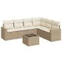 7-piece garden sofa set and beige synthetic rattan cushions by , Garden sets - Ref: Foro24-3219008, Price: 471,83 €, Discount: %