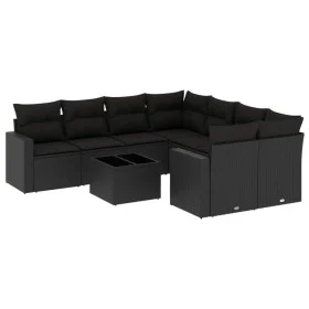 8-piece garden sofa set and black synthetic rattan cushions by , Modular outdoor sofas - Ref: Foro24-3251092, Price: 599,69 €...