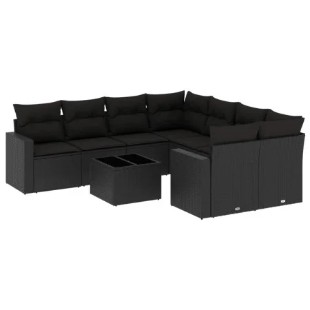 8-piece garden sofa set and black synthetic rattan cushions by , Modular outdoor sofas - Ref: Foro24-3251092, Price: 599,69 €...