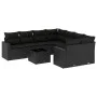 8-piece garden sofa set and black synthetic rattan cushions by , Modular outdoor sofas - Ref: Foro24-3251092, Price: 599,69 €...