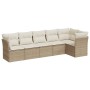Garden sofa set with cushions 6 pieces beige synthetic rattan by , Garden sets - Ref: Foro24-3217658, Price: 400,80 €, Discou...
