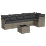Set de sofás de jardín 7 piezas con cojines ratán PE gris de , Conjuntos de jardín - Ref: Foro24-3217670, Precio: 404,64 €, D...