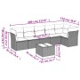 Set de sofás de jardín 7 piezas con cojines ratán PE gris de , Conjuntos de jardín - Ref: Foro24-3217670, Precio: 404,64 €, D...