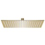 Cabezal ducha efecto lluvia acero inox cuadrado dorado 50x50 cm en Cabezales de ducha | Comprar online en Foro24