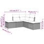 5-piece garden furniture set and black synthetic rattan cushions by , Garden sets - Ref: Foro24-3217716, Price: 244,66 €, Dis...