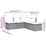 5-piece garden furniture set and black synthetic rattan cushions by , Garden sets - Ref: Foro24-3217716, Price: 260,03 €, Dis...