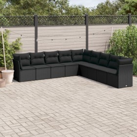 8-piece garden sofa set and black synthetic rattan cushions by , Garden sets - Ref: Foro24-3217775, Price: 569,83 €, Discount: %