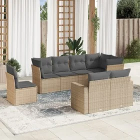 Garden sofa set with beige cushions 8 pcs PE rattan by , Modular outdoor sofas - Ref: Foro24-3251576, Price: 614,99 €, Discou...