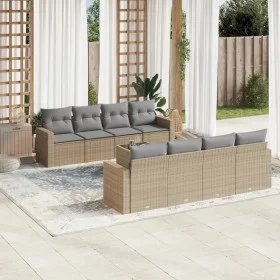9-piece garden sofa set with beige synthetic rattan cushions by , Modular outdoor sofas - Ref: Foro24-3251086, Price: 637,68 ...