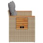 Sofá de jardín con cojines de 2 plazas ratán sintético beige de , Sofás de exterior - Ref: Foro24-366098, Precio: 159,67 €, D...