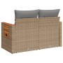 Sofá de jardín con cojines de 2 plazas ratán sintético beige de , Sofás de exterior - Ref: Foro24-366098, Precio: 159,67 €, D...