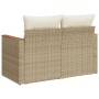2-Sitzer-Gartensofa mit Kissen, beiges synthetisches Rattan von , Outdoor-Sofas - Ref: Foro24-366066, Preis: 143,78 €, Rabatt: %