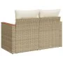 2-Sitzer-Gartensofa mit Kissen, beiges synthetisches Rattan von , Outdoor-Sofas - Ref: Foro24-366066, Preis: 163,86 €, Rabatt: %