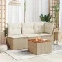 Gartentisch synthetisches Rattan beige Akazienholz 55x55x37 cm von , Gartentische - Ref: Foro24-366064, Preis: 54,97 €, Rabat...