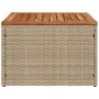 Gartentisch synthetisches Rattan beige Akazienholz 55x55x37 cm von , Gartentische - Ref: Foro24-366064, Preis: 54,97 €, Rabat...