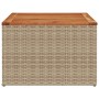 Gartentisch synthetisches Rattan beige Akazienholz 55x55x37 cm von , Gartentische - Ref: Foro24-366064, Preis: 50,38 €, Rabat...