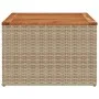 Gartentisch synthetisches Rattan beige Akazienholz 55x55x37 cm von , Gartentische - Ref: Foro24-366064, Preis: 54,97 €, Rabat...