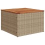 Gartentisch synthetisches Rattan beige Akazienholz 55x55x37 cm von , Gartentische - Ref: Foro24-366064, Preis: 50,38 €, Rabat...