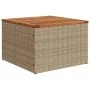 Gartentisch synthetisches Rattan beige Akazienholz 55x55x37 cm von , Gartentische - Ref: Foro24-366064, Preis: 54,97 €, Rabat...