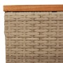 Gartentisch synthetisches Rattan beige Akazienholz 55x55x37 cm von , Gartentische - Ref: Foro24-366064, Preis: 50,38 €, Rabat...